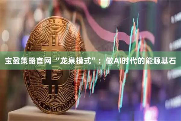宝盈策略官网 “龙泉模式”:做AI时代的能源基石